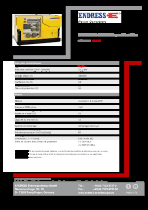 Benzínové elektrocentrály Endress ESE 1308 DBG ES DIN Super Silent Plus