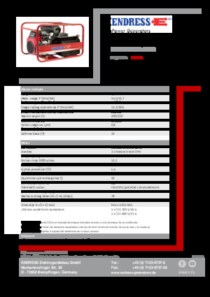 Benzínové elektrocentrály Endress ESE 1506 DHS-GT ES 