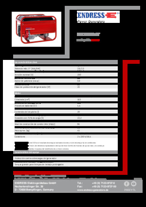 Benzínové elektrocentrály Endress ESE 206 HS-GT