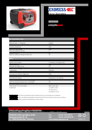 Benzínové elektrocentrály Endress ESE 3000i
