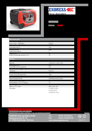 Benzínové elektrocentrály Endress ESE 3000i