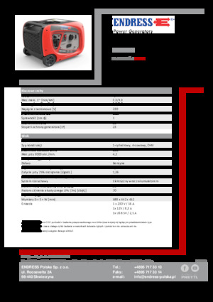 Benzínové elektrocentrály Endress ESE 3000i