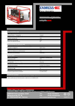 Benzínové elektrocentrály Endress ESE 404 SHS-AC / 30-180 A 