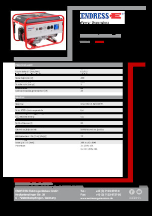 Benzínové elektrocentrály Endress ESE 606 HS-GT ES