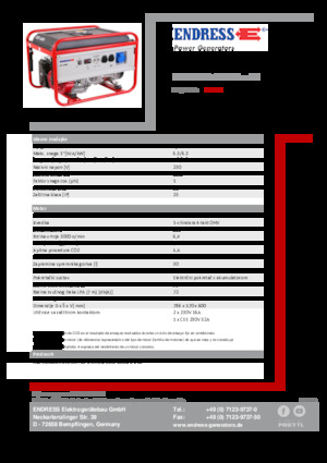 Benzínové elektrocentrály Endress ESE 606 HS-GT ES