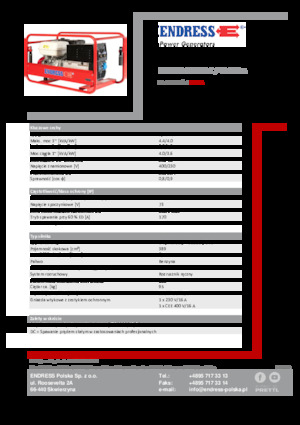 Benzínové elektrocentrály Endress ESE 804 SDHS-DC / 40-220 A