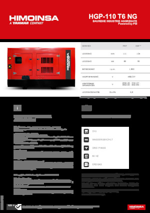 Benzínové elektrocentrály HIMOINSA HGP-110 T6 NG