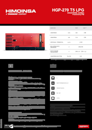 Benzínové elektrocentrály HIMOINSA HGP-270 T5 LPG