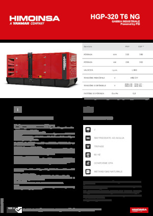 Benzínové elektrocentrály HIMOINSA HGP-320 T6 NG