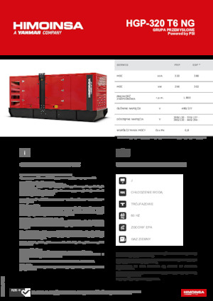 Benzínové elektrocentrály HIMOINSA HGP-320 T6 NG