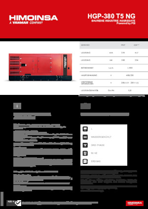 Benzínové elektrocentrály HIMOINSA HGP-380 T5 NG