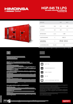 Benzínové elektrocentrály HIMOINSA HGP-545 T6 LPG