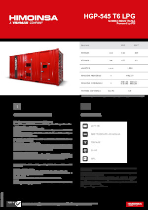 Benzínové elektrocentrály HIMOINSA HGP-545 T6 LPG