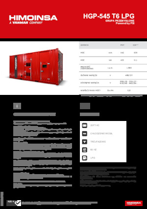 Benzínové elektrocentrály HIMOINSA HGP-545 T6 LPG