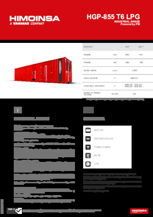Benzínové elektrocentrály HIMOINSA HGP-855 T6 LPG