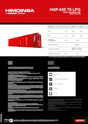 Benzínové elektrocentrály HIMOINSA HGP-855 T6 LPG