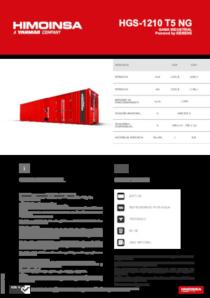 Benzínové elektrocentrály HIMOINSA HGS-1210 T5 NG