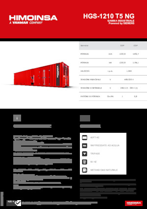 Benzínové elektrocentrály HIMOINSA HGS-1210 T5 NG