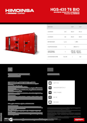 Benzínové elektrocentrály HIMOINSA HGS-435 T6 BIO
