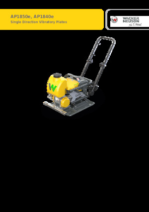 Jednosměrné vibrační desky Wacker Neuson AP1850e