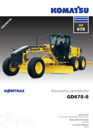 Grejdry Komatsu GD675-5
