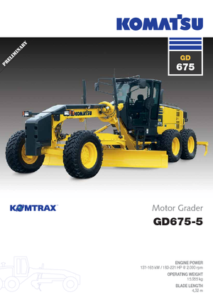 Grejdry Komatsu GD675-5