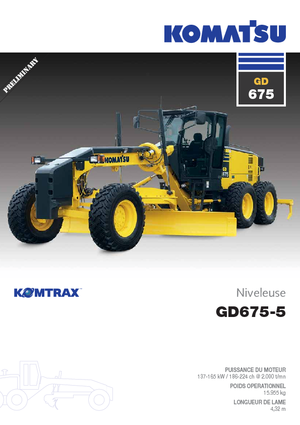 Grejdry Komatsu GD675-5