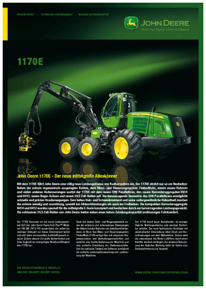 Harvestory John Deere 1170 E