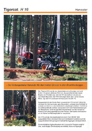 Harvestory Tigercat H 16 HP