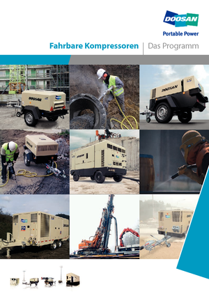 Přenosné vzduchové kompresory - dieslové, elektrické a benzínové Doosan 12/250