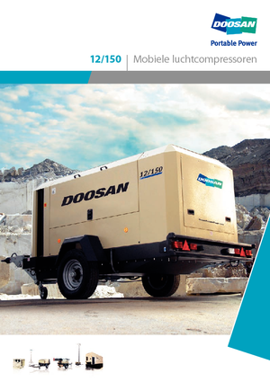 Přenosné vzduchové kompresory - dieslové, elektrické a benzínové Doosan 12/150