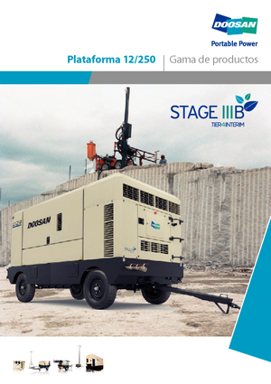 Přenosné vzduchové kompresory - dieslové, elektrické a benzínové Doosan 12/250