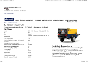 Přenosné vzduchové kompresory - dieslové, elektrické a benzínové CompAir C 35-10