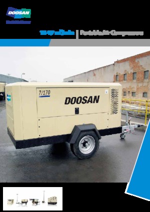 Přenosné vzduchové kompresory - dieslové, elektrické a benzínové Doosan 14/115 