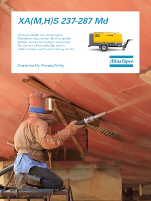 Přenosné vzduchové kompresory - dieslové, elektrické a benzínové Atlas Copco XAMS 287 MD