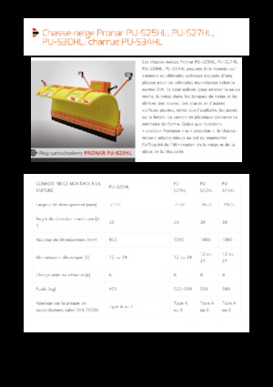 Dálniční sněžné pluhy Pronar PU-S30HL 
