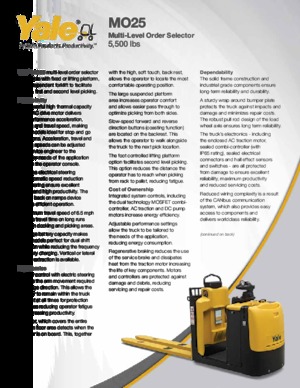 Vychystávací vozíky Yale MO25