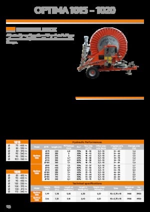 Hadicové navijáky IRRIFRANCE Optima 1020 110/340