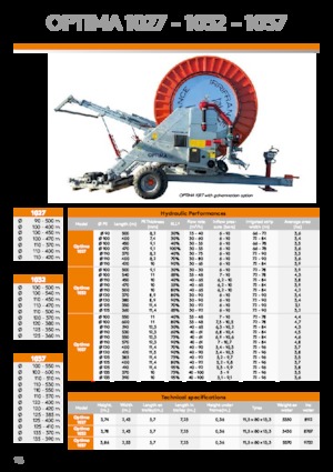 Hadicové navijáky IRRIFRANCE Optima 1027 110/420