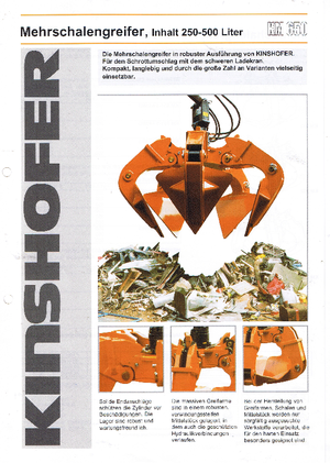 Hydraulické drapákové lopaty Kinshofer KM 652-5-500