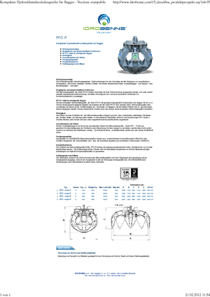 Hydraulické drapákové lopaty Idrobenne PFO 5/600 P