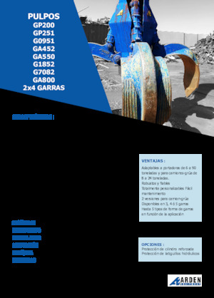 Hydraulické drapákové lopaty Arden GA550