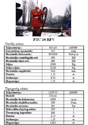 Vibrační beranidla PTC 10 HFV