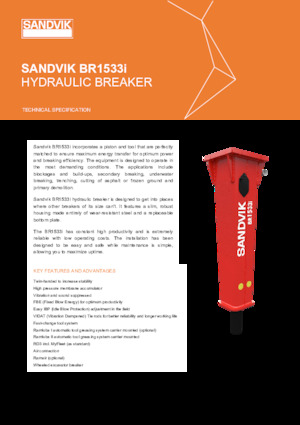 Hydraulická bourací kladiva Sandvik BR1533i
