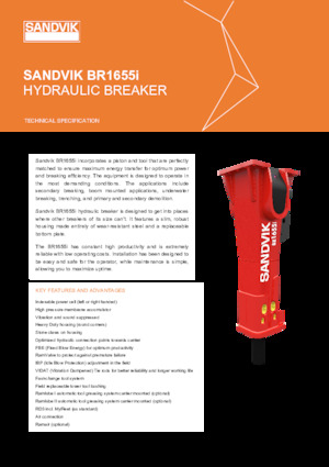 Hydraulická bourací kladiva Sandvik BR1655i