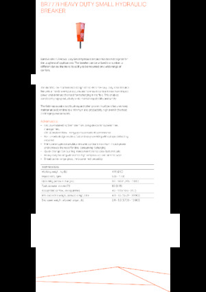 Hydraulická bourací kladiva Sandvik BR777i