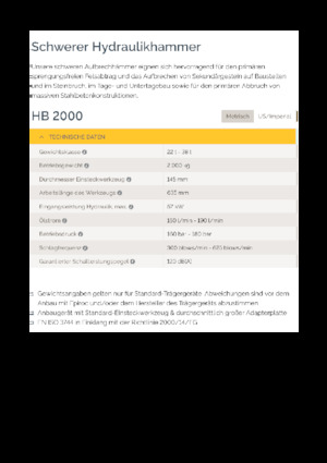 Hydraulická bourací kladiva Epiroc HB 2000