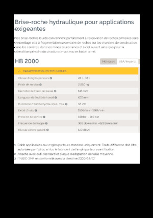 Hydraulická bourací kladiva Epiroc HB 2000