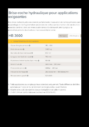 Hydraulická bourací kladiva Epiroc HB 3600