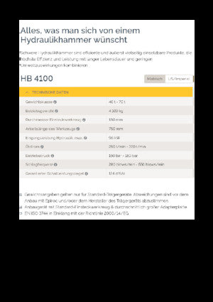 Hydraulická bourací kladiva Epiroc HB 4100